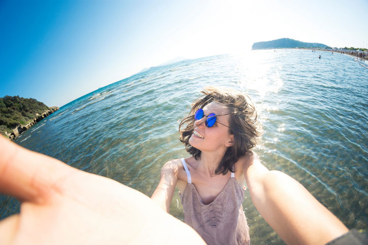 Woman in a beach